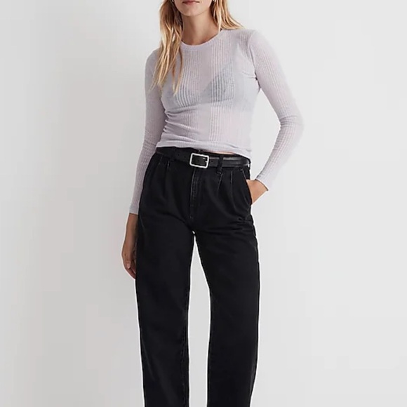 Madewell Variegated Ribbed Crewneck
Long-Sleeve Tee Dusty Lavender Size S New - Picture 2 of 11